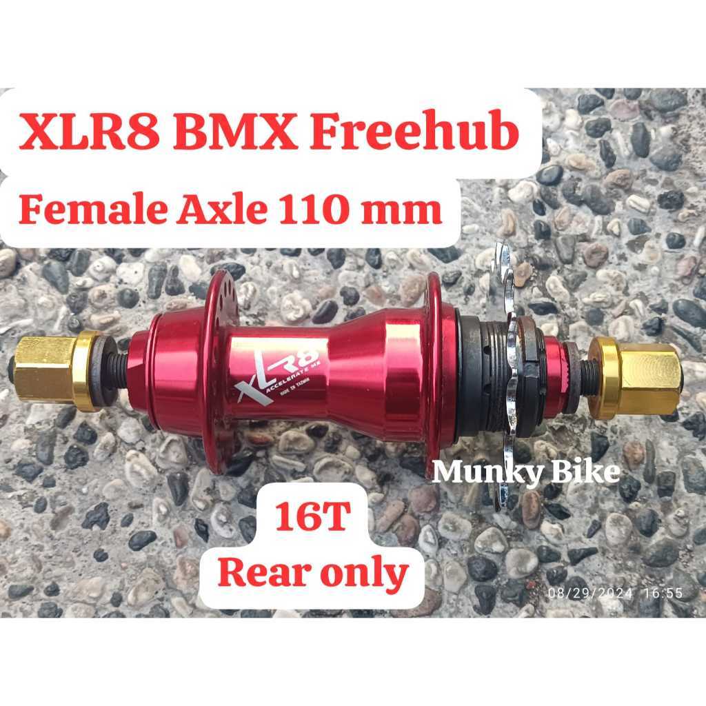 XLR8 Female Axle Freehub 10 x 110 mm 16T 36 hole 6 six bolt BMX Race Hub Rear Only