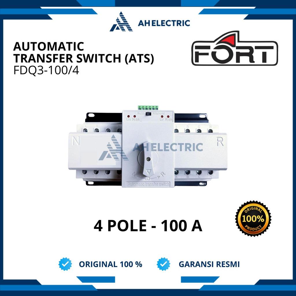 Fort ATS 4P 100A | FDQ3-100/4 | Automatic Transfer Switch | COS Motorized | Change Over Switch | Han