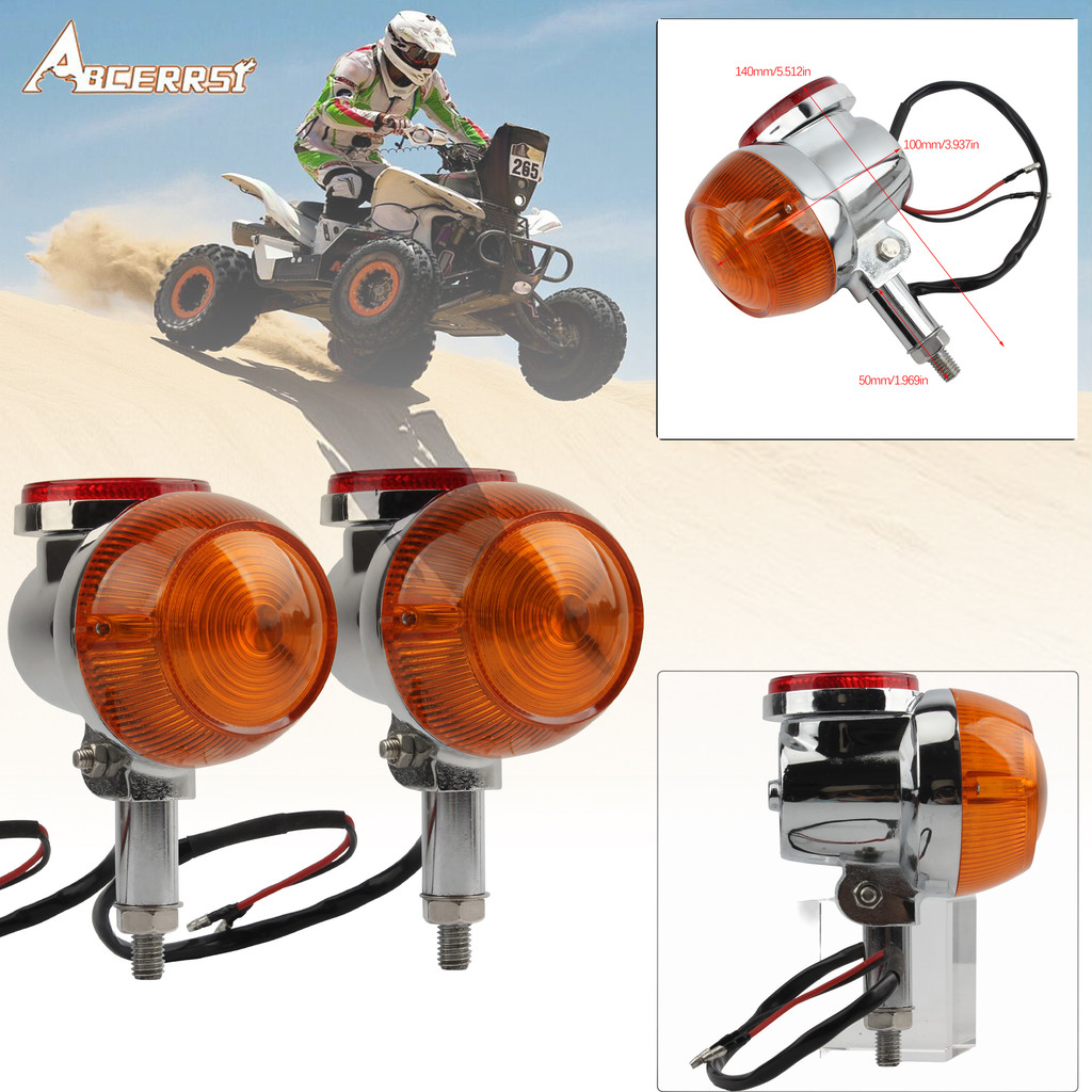 Untuk Suzuki Gt380 Gt550 Gt750 1 Pasang Lampu Indikator Motor Berkedip Warna Amber Lampu Belakang La