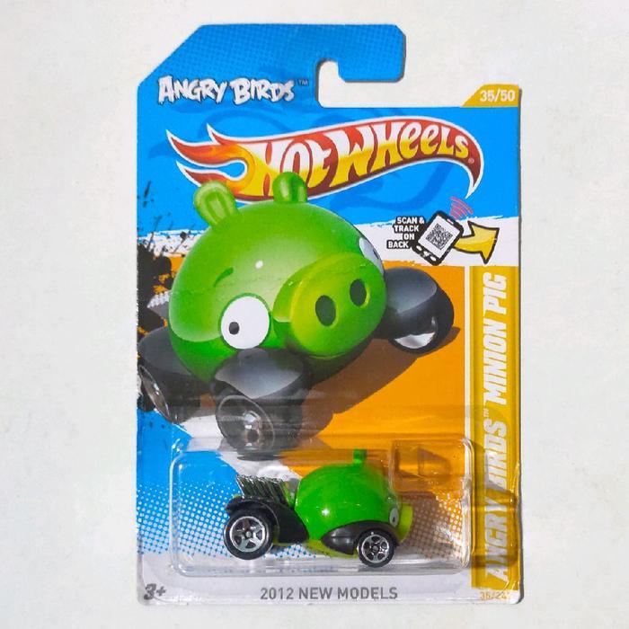 Mainan Hot Wheels Angry Birds hijau 2014 Minion Pig HW Imagination
