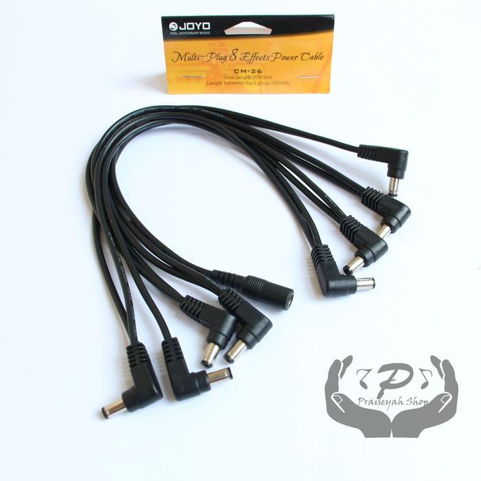 JOYO Daisy Chain 8 Way Plug Efek Gitar Power Supply Kabel Guitar Effec