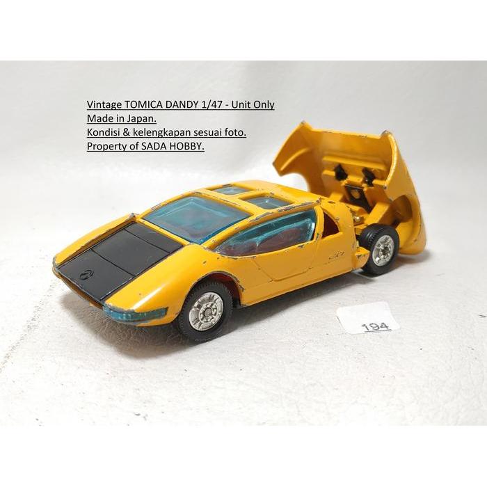 Tomica Dandy Japan 1/47 Toyota EX7 Kuning Unit Only Vintage Diecast Dcast