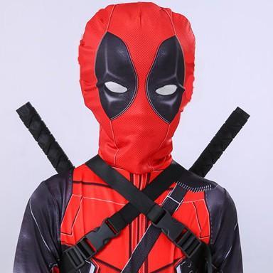 Anak-anak Deadpool Jumpsuit Superhero Jumpsuit Celana Ketat Cosplay Kostum Pesta Halloween Kostum - 