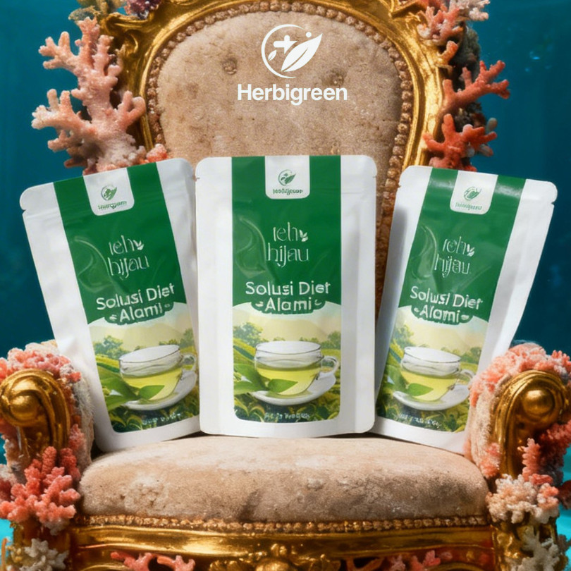TEH DIET | Herbigreen Sliming tea Paket Slimming3 Pcs Diet & Detoks Tea | Suplemen Diet | Pelangsing