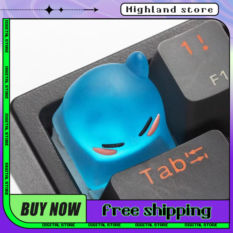 Lobo Cute Slime Artisan KeyCaps For Meanical Keyboard Custom Handmade Resin Keyboard Caps Rimuru Tem