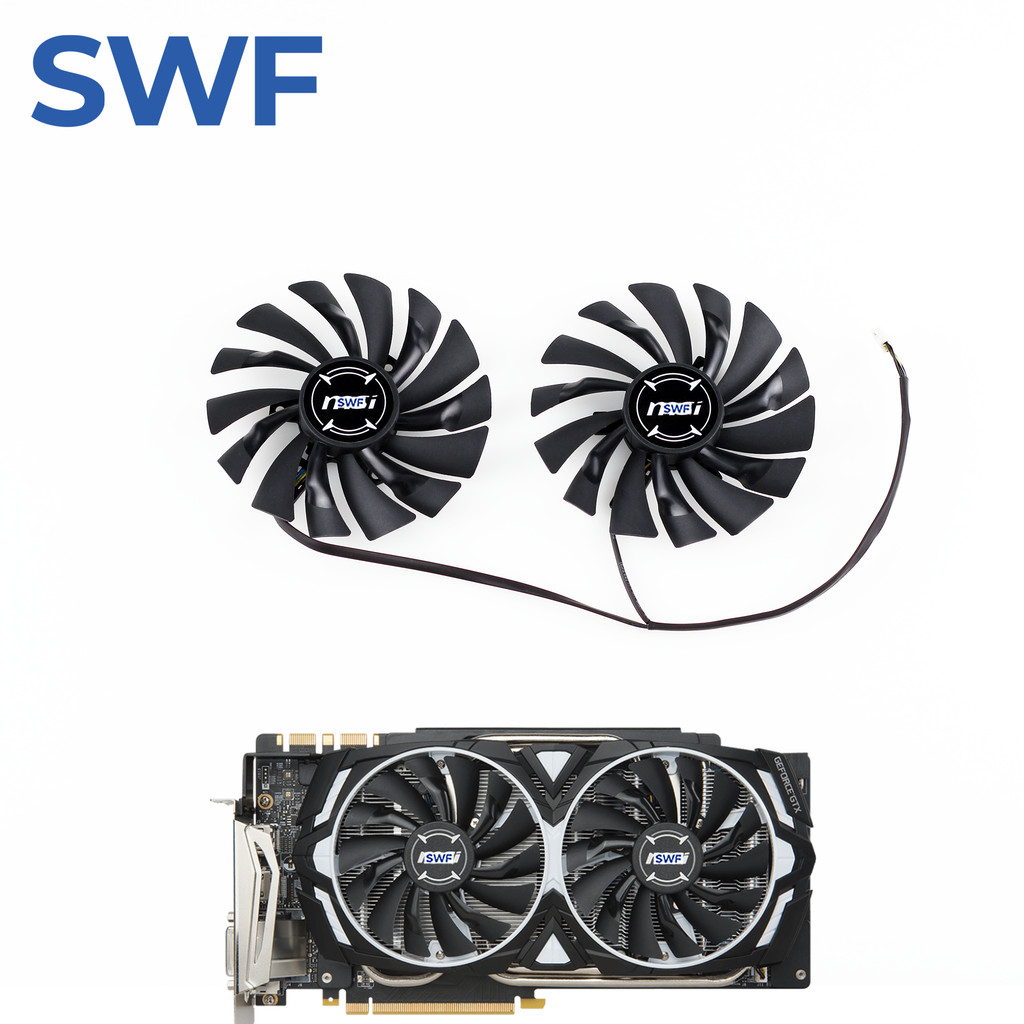 2PCS/Set 95MM PLD10010S12HH Cooling Fan For MSI Radeon R9 380 Armor 2X GTX 1060 1070 1080 TI RX 470 