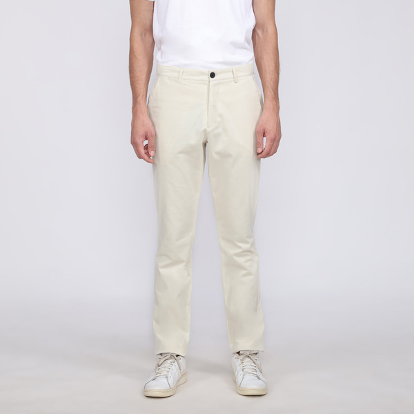 LARUSSO Celana Panjang Pria Chinos Sateen Slimfit Stretch - Putty