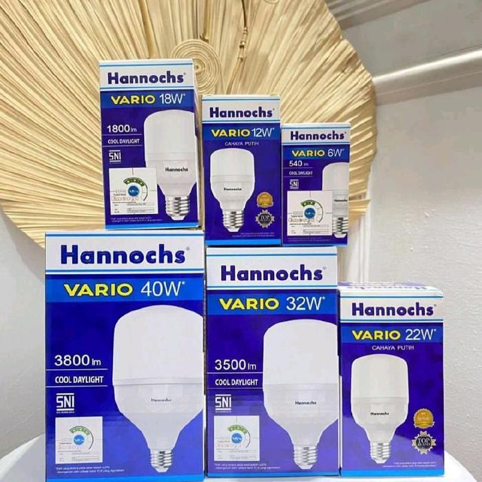 Lampu LED hannochs vario capsule bolham 6watt 12watt 18watt 22watt 30watt bohlam tabung murah berbag
