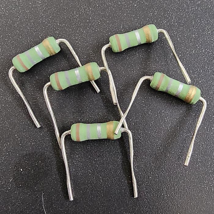 Resistor 0.18Ohm 0.18 Ohm 1Watt Coklat Abu2 Silver Emas - Hrg per 5Pcs