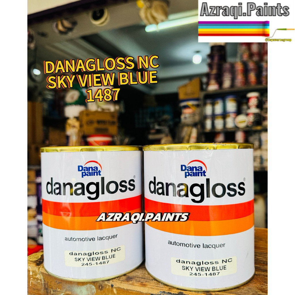 DANAGLOSS NC SOLID SKY VIEW BLUE 1487 ( 1 KG ) CAT BERKWALITAS 100 % ORIGINAL