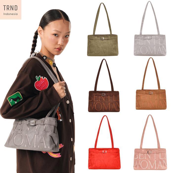 Tas GW Ballerina Suede GENTLEWMN Tas Bangkok Kualitas Premium Terbaik Tas Import BKK SB043 - Merah