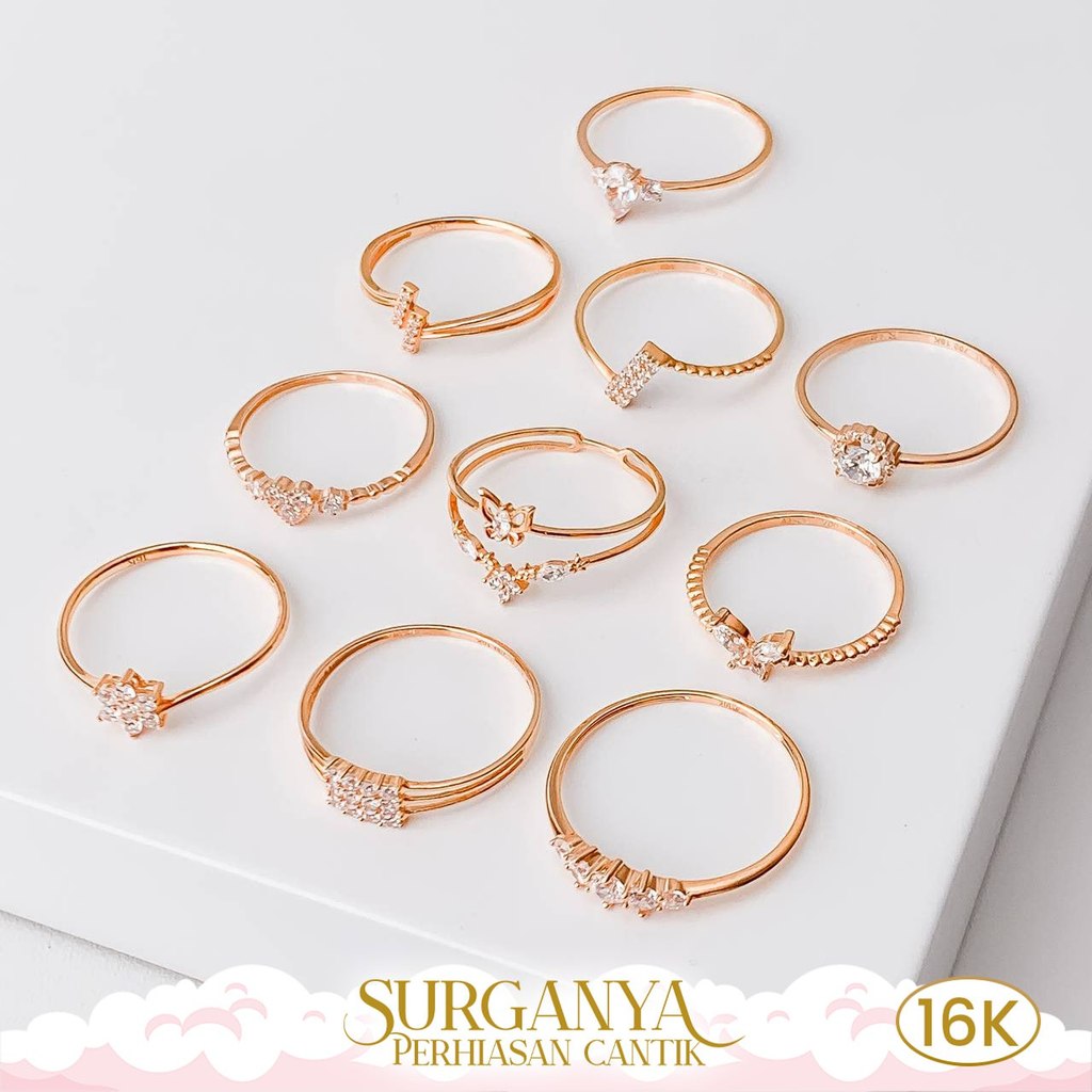 Cincin Emas Kadar 16K Model Minimalis Macan Gold