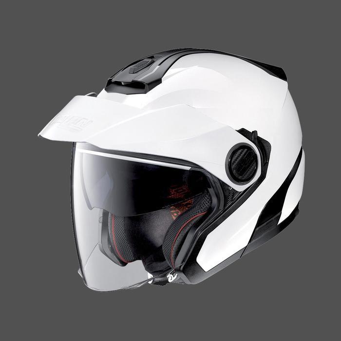 Nolan N40.5 Classic Solid Helm Half Face Double Visor N405 Original - Metal White 5