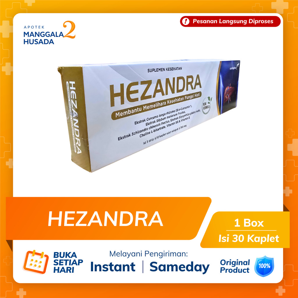 HEZANDRA SUPLEMEN KESEHATAN HATI PER BOX 30 KAPLET