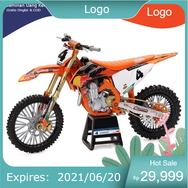 NewRay 58473 Red Bull KTM Motorcycle 450SX-F Chase Sexton #4 1/12 Scale