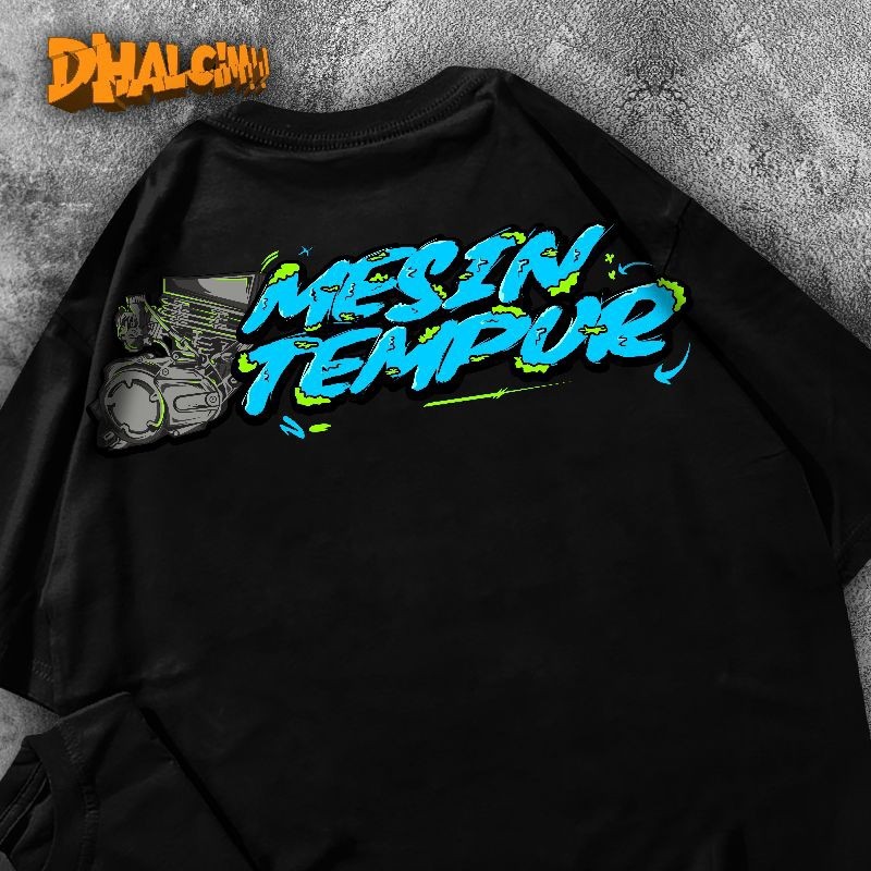 KAOS DISTRO MESIN TEMPUR FULL COTTON, KAOS DISTRO 24S MESIN TEMPUR, KAOS MESIN TEMPUR
