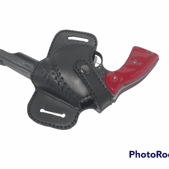 HOLSTER REVOLVER POLRI SARUNG SENJATA KULIT BERKUALITAS MODEL LUAR/PINGGANG