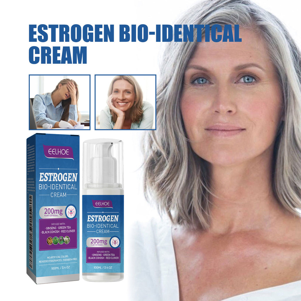 EELHOE Estrogen Relief Cream 100ml Menopausal Oestrogen Cream Mengurangi Kelelahan Meringankan Kecem
