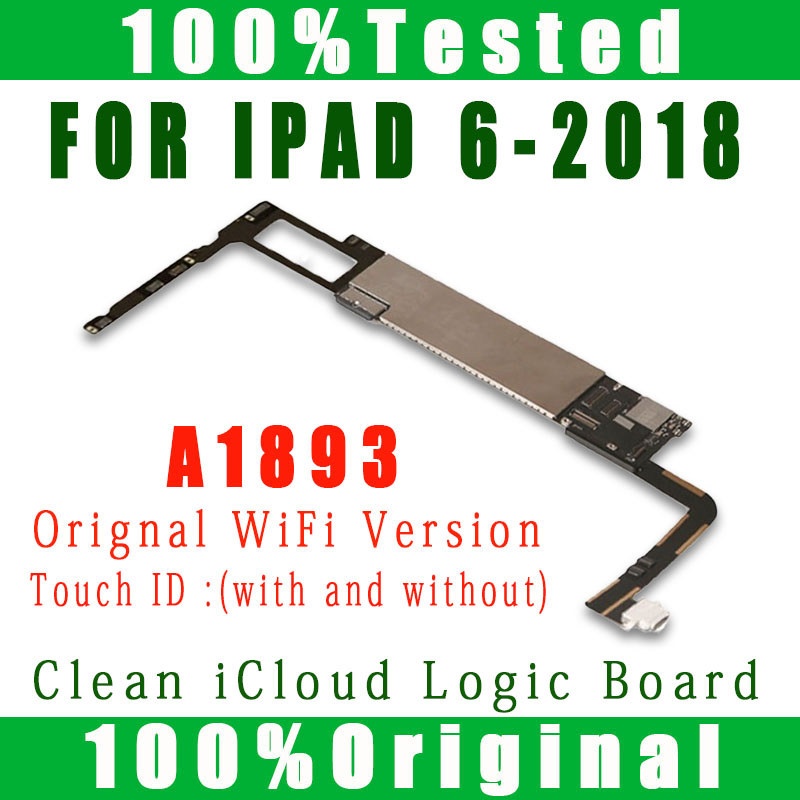 A1893 WiFi Version for IPad 2018 9.7 In 6th Clean iCloud Motherboard Original NO ID Account With Ful