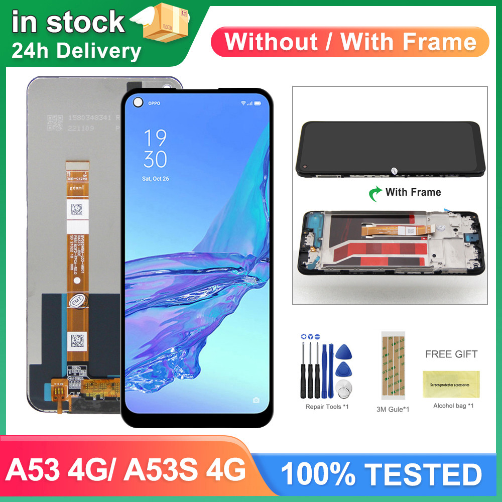 6.5''Display for Oppo A53 4G CPH2127 CPH2131 Lcd Display Tou Screen Digitizer Assembly for Oppo A53S