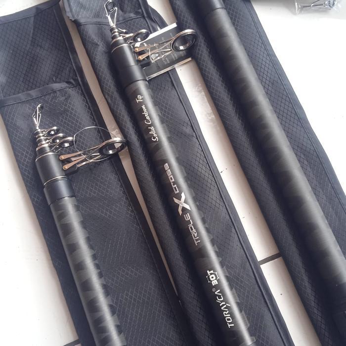 Joran Surf Pasiran Blood Black 360 390 420 450 Hitam X Cross Kaku - 450