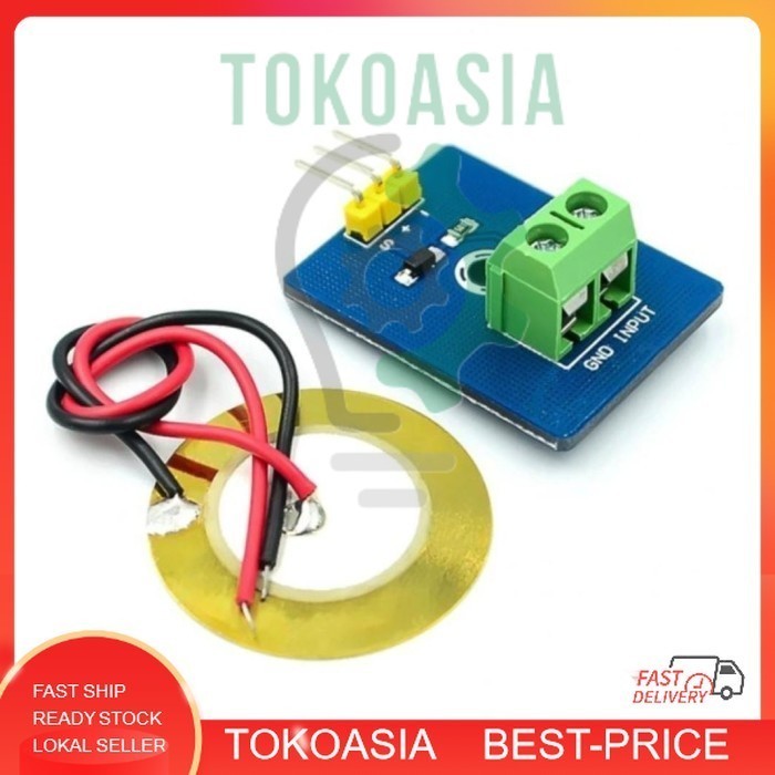 Modul Sensor Getaran Piezoelektrik Ultrasonik Analog Arduino Raspberry Pi IoT