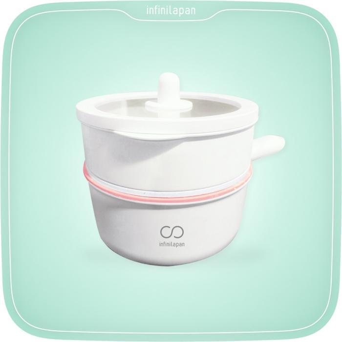 PRODUKSI LOKAL INFINILAPAN Portable Electric Frying Pan Teflon Listrik Serbaguna Menggoreng Merebus 