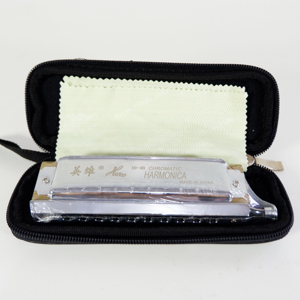 Harmonika 10 Hole 40 Nada C Warna Silver Chromatic Harmonica Hero Easttop