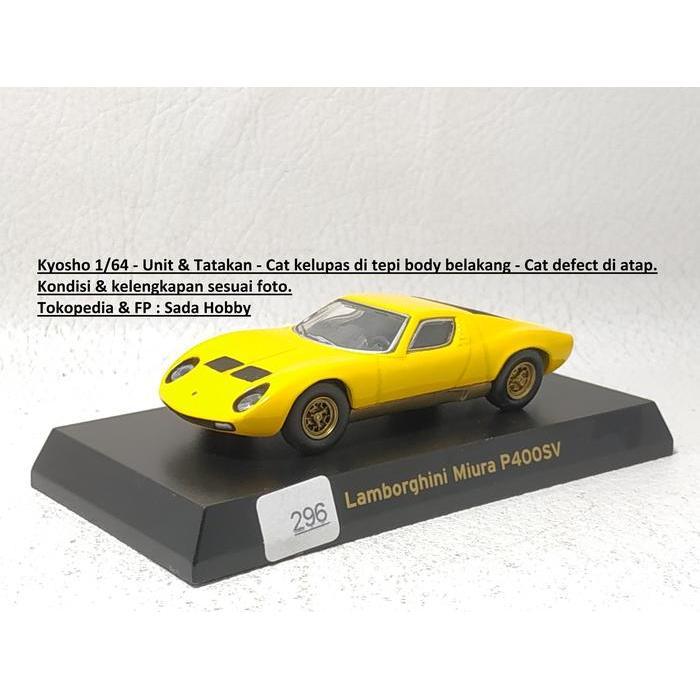 Skala 1/64 Lamborghini Miura P400SV Kuning Kyosho