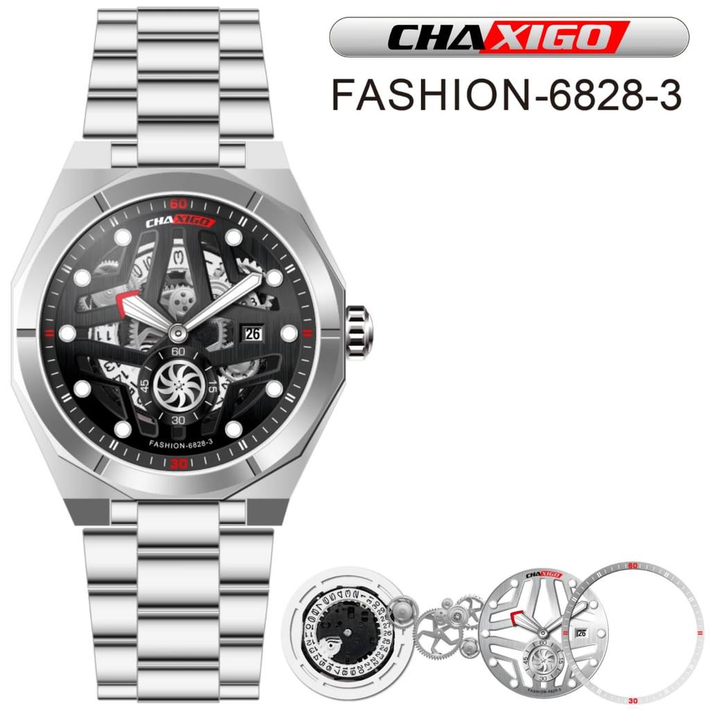 JAM TANGAN TERLARIS Jam Tangan Pria CHAXIGO Original Tradition 6828CT Date Chronograph Second (Boome