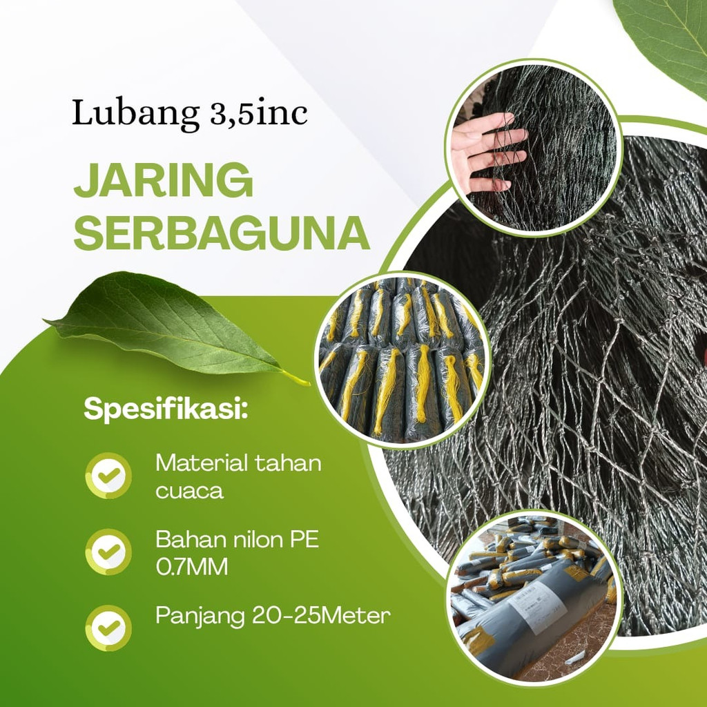 Jaring pagar Ayam (PANJANG 20-25M X LEBAR 5M MAKS)Jaring Pagar Ayam Jaring Pembatas Nylon Jaring Ser