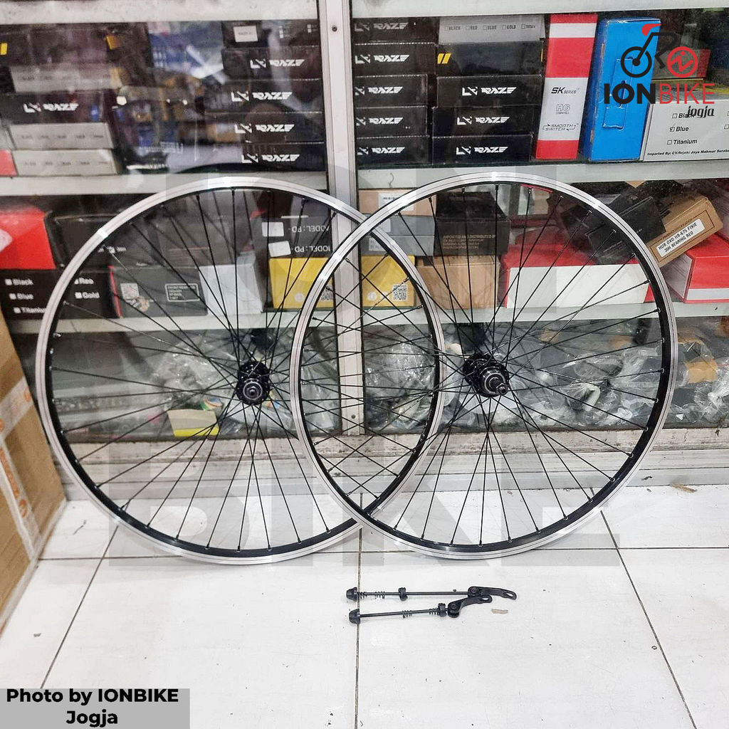 Wheelset Araya TM620 Black CNC 36 Hole 26 Inch Hub Drat Vbrake Ulir Bearing Rimsbrake Brake Line TM-