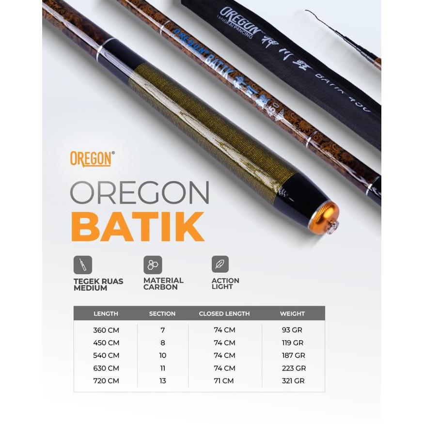 Joran Tegek Oregon Batik 360 450 540 630 720 - 450