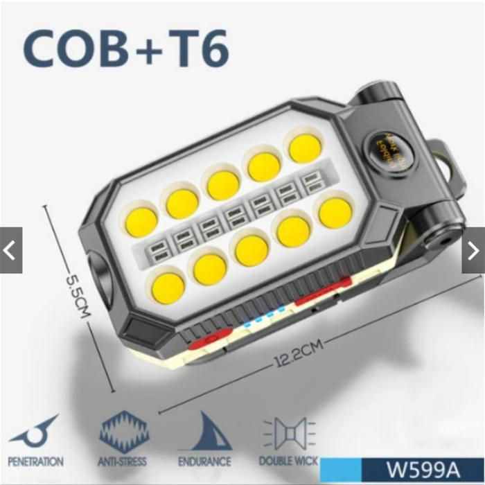 Lampu Emergency Portable Multifungsi COB / Lampu Kerja Led Worklight Sorot Super Terang - COB - Besa