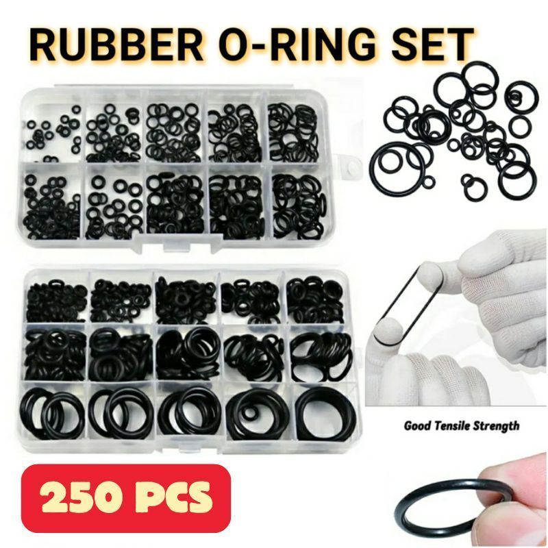Karet Seal O ring 1 Box Isi 250 PCS Taffware Karet O Ring Set 1 Box Karet Kran Air Shower Mesin Ring