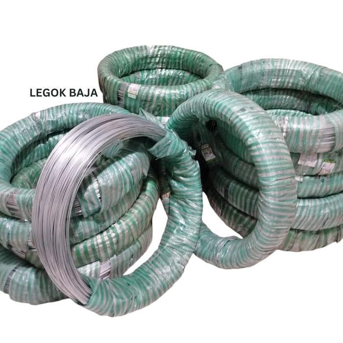 KAWAT GALVANIS BWG / KAWAT BESI / KAWAT SENG PUTIH / KAWAT BENDRAT PUTIH PER KG - BWG 8 (4.2mm)