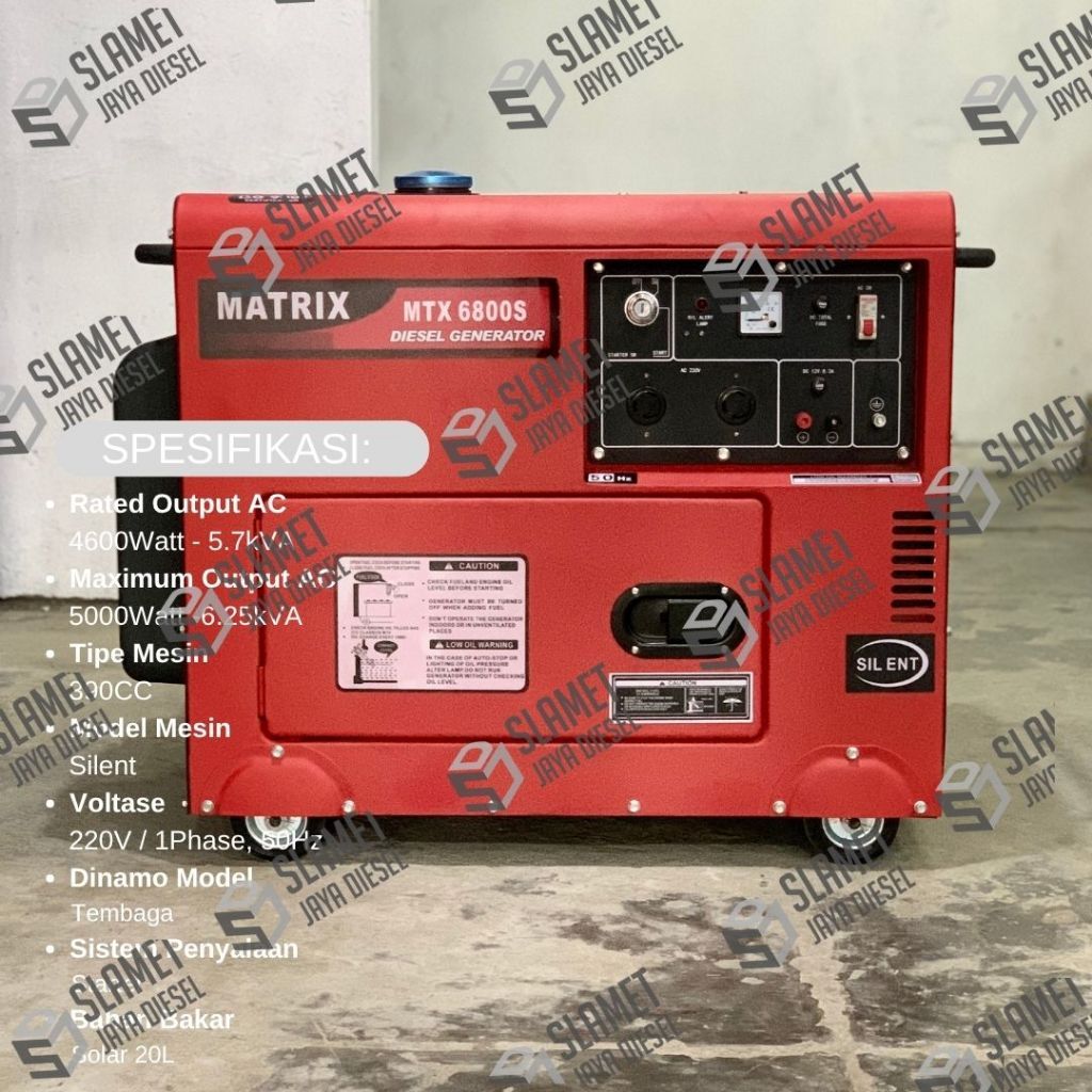 Genset Silent Matrix MTX 6800 S - 5000Watt