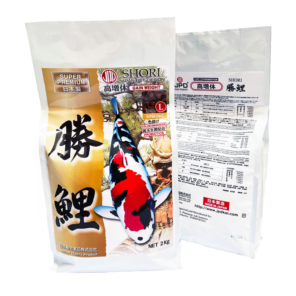 JPD SHORI 2KG M/L Sinking Pakan Ikan Koi Growth GROW Made in Japan - Original - Winkoi