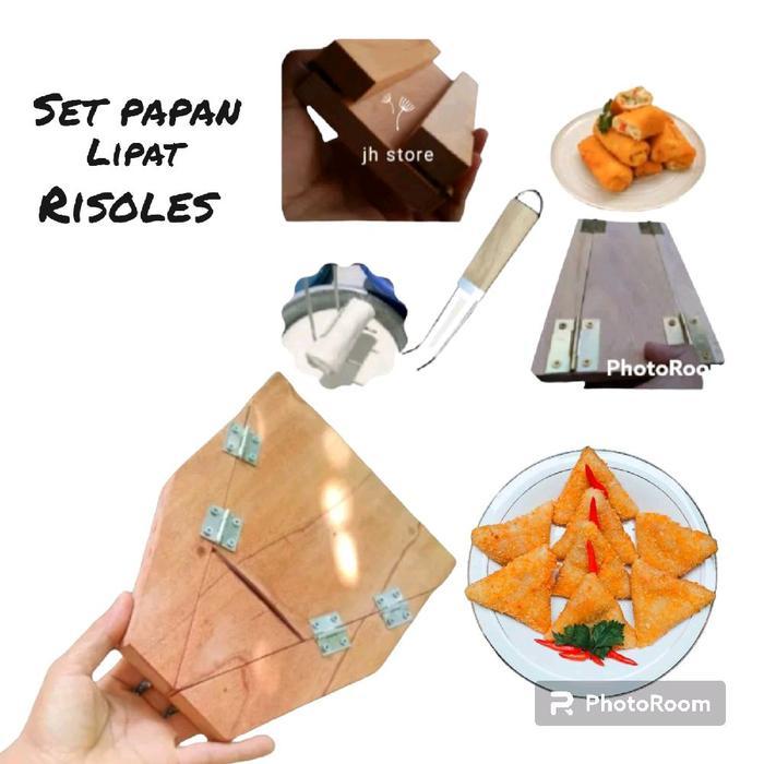 Cetakan Risol Bentuk Segitiga Gratis Pengait Risol Bahan kayu Jati Solid/Cetakan Risol Mayo Kitchenw