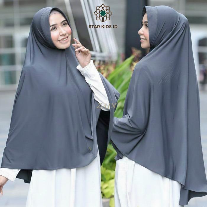 Zaincollection Hijab Khimar Syari / Jilbab Jumbo Jersey Bergo Aisyah XXXL