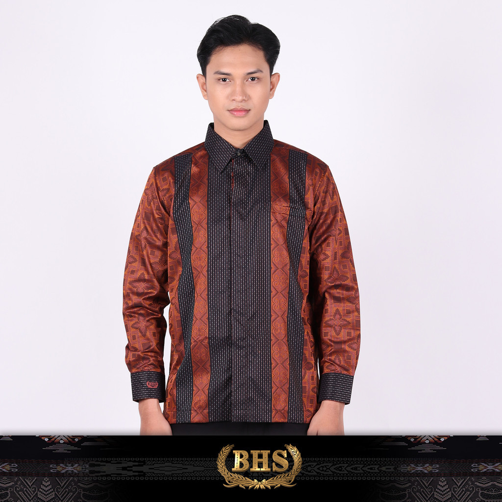 Baju Batik BHS Excellent Warna Hitam Coklat 02