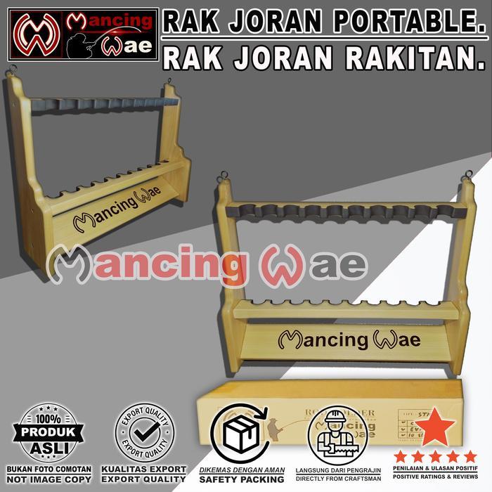 Rak Joran portable Clear glos plus busa eva Rak Pancing 10 slot