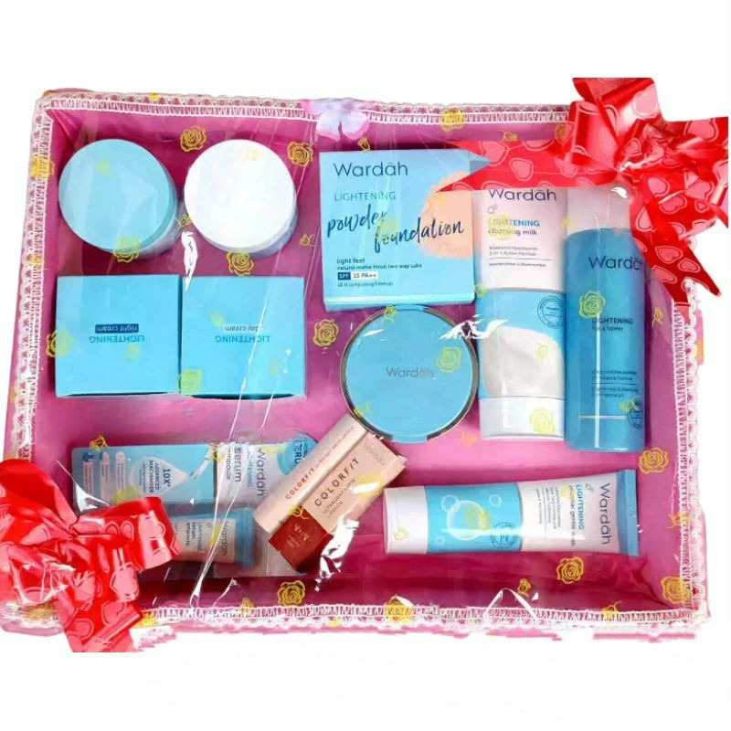 Paket Seserahan Wardah terbaru lengkap / Seserahan Skincare dan Makeup Lengkap Wardah