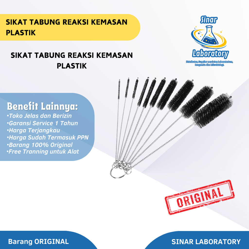 Sikat Tabung Reaksi Kemasan plastik