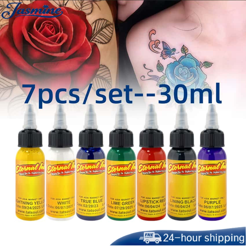 7Pcs Original Set Tinta Tato 30ml Semi Permanen Tinta Tatto