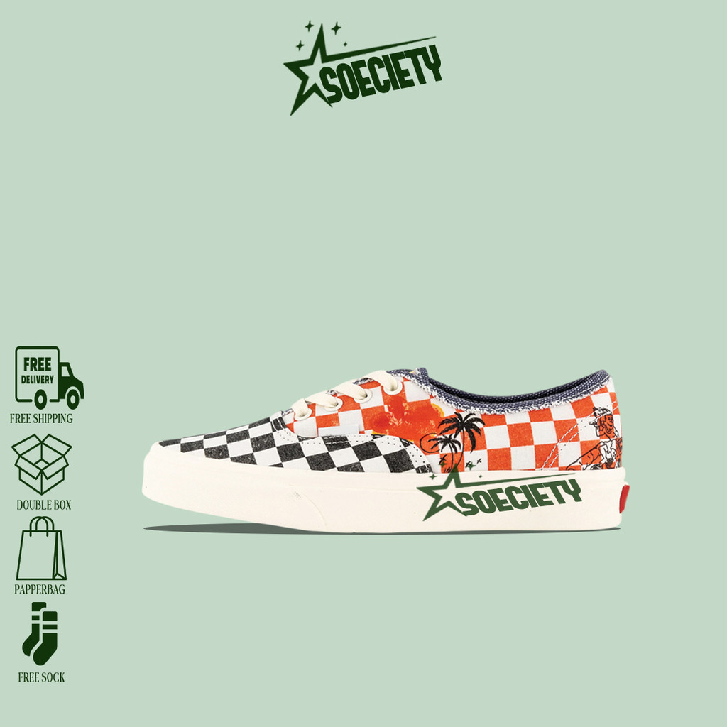 Sepatu Sneakers Vans X Stranger Things Authentic Style 44 Dx Checkerboard Multi BNIB Unisex