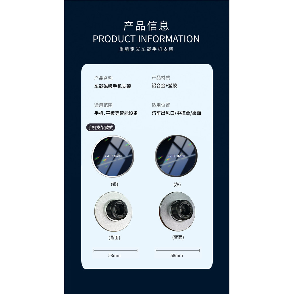 For Geely Xingyuan Car Holder Phone Holder Magnetic Accessories Interior Mofication Automotive Suppl