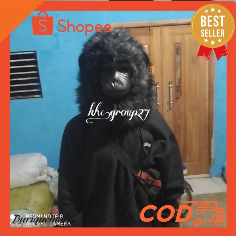 COD Topeng Gorila _Topeng Monyet _Topeng Karnaval _ Topeng Halloween _ Topeng Prank _ Topeng ngamen 