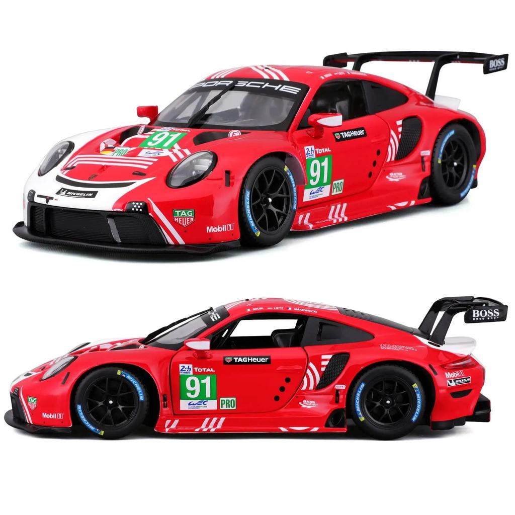 Bburago 1:24 Scale Porsche 911 RSR LM 2020  Weissach alloy racing car Alloy Luxury Vehicle Diecast C