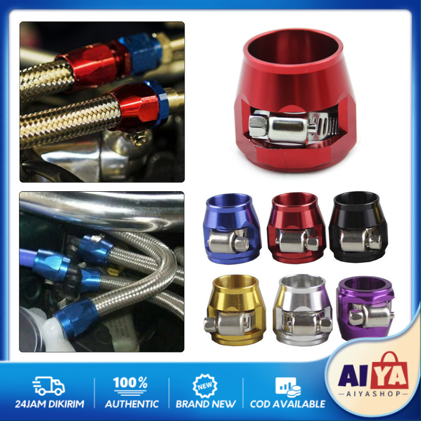 Aluminium Klem Selang Bensin Hose Clamp Selang Bensin Klem Selang CNC AN4/AN6/AN8/AN10/AN12